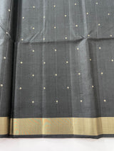 Tussar mix Semi silk saree with small buttas MSS8930 (black)