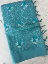 Tissue silk saree with embroidery MSH240