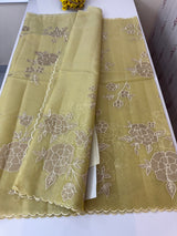 Organza saree with applique work MS5081