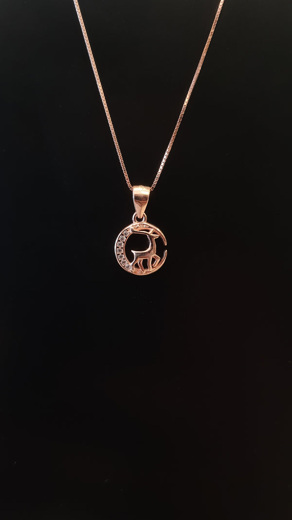 Elara 92.5 rosegold Necklace EL241