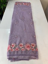 Soft kota checks saree with embroidery SVPSSR Lavender