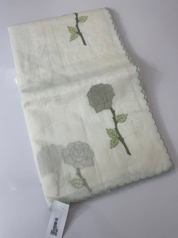 Kota silk cotton saree with applique work MS81789