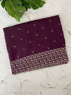 Blended soft silk saree with embriodery MS4447