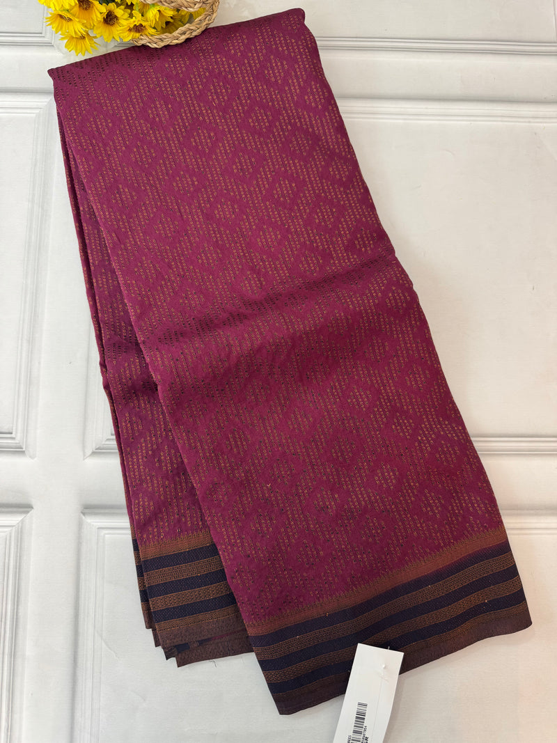 Soft chiffon Georgette saree - SMGRSR Magenta to DarkBlue