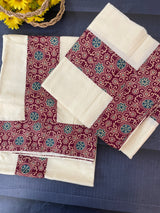 Single SETMUND with blouse - Ajrakh prints