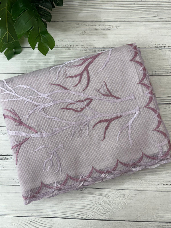 Kota silk embroidery saree  MSH125- Lavender