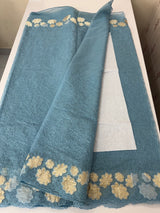 Soft Organza saree with thread work and tissue applique borders - MCW605