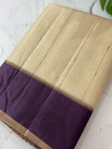 Semi silk saree with zari weaving  MSG6161