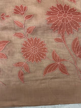 Tissue chanderi saree with applique work MSH699