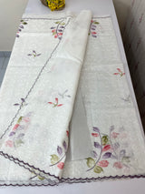 NetkKota saree with handpainting and embroidery MS7833