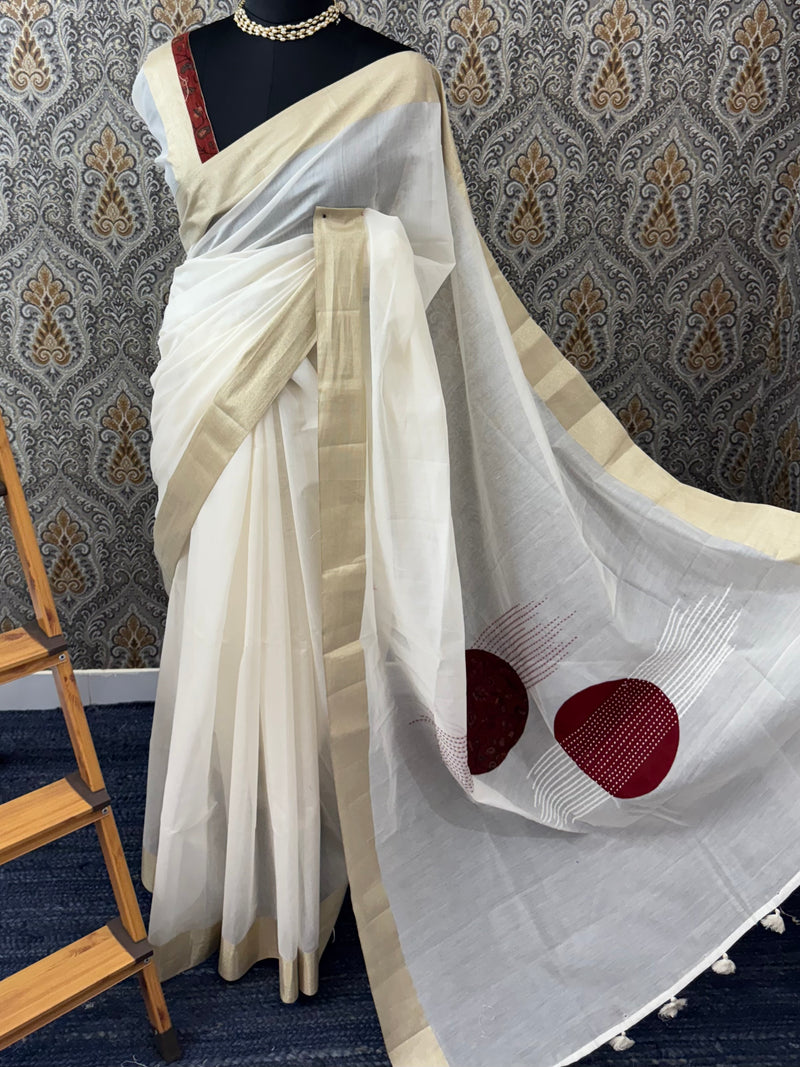Soft Chanderi viscose silk saree MS1802