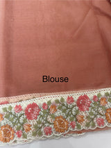 Organza saree with embroidery borders - MSH989