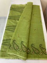 Soft silk cotton saree with embriodery MS8678