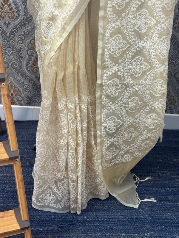 Tissue silk saree MTTS66- LightGolden
