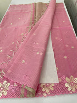 Soft Tissue kota embroidery saree MSK4660 Pink