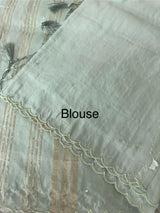 Fancy Chanderi silk saree with blouse MFC218 Pastel MintGreen