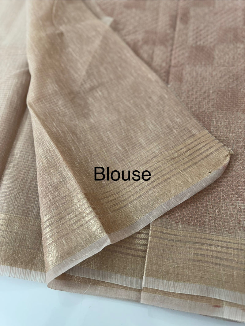 NetKota thread work saree MS2287- DuskyPeach
