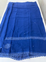 Chiffon georgette saree with corchet work - MS7633