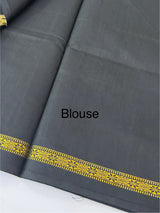 Maheshwari silk cotton saree with zari weaving MMJ764 Black