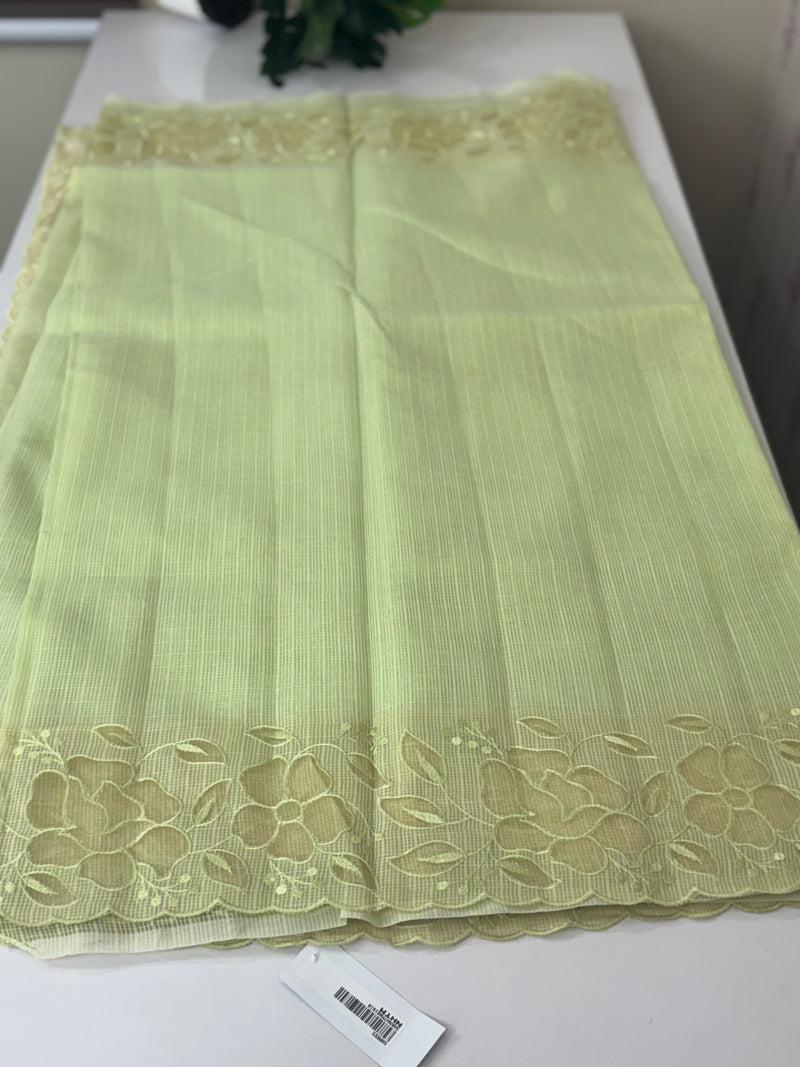 Soft kota silk saree with applique work MS85432
