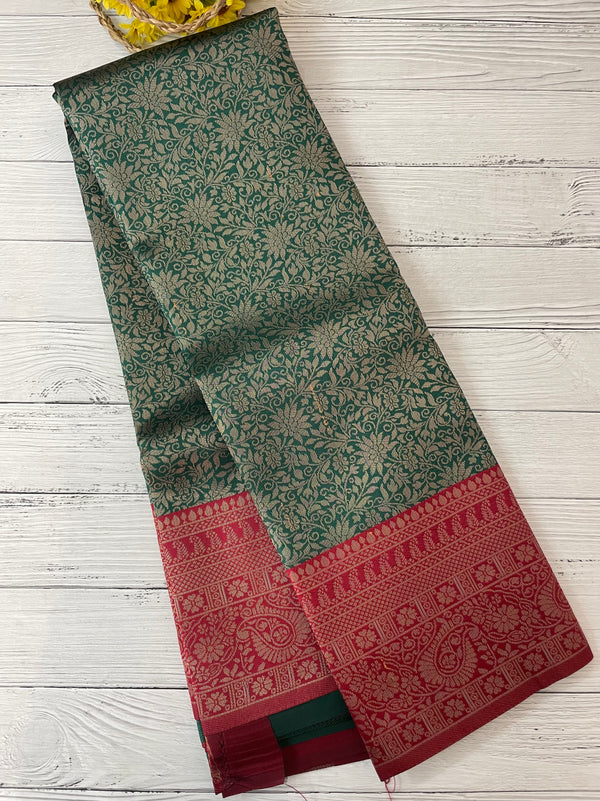 Brocade semi silk saree MS67443
