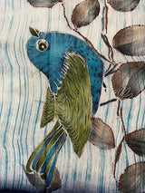 Semi tussar saree with hand painting, kanta embroidery and Pita work MS3433