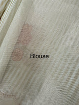 Semi chanderi tissue saree with cross stitch embroidery work-  MSH9556(4)