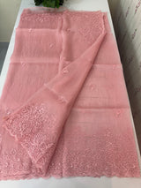 Tissue Organza saree MS14051- PeachPink