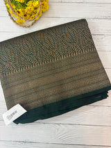 Banarasi semi katan saree SMBNIRY -BottleGreen
