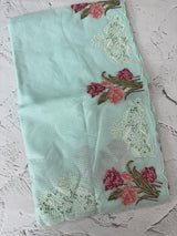 Kota silk saree with cutwork & embroidery borders  MKS15239 - PastelBlue