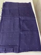 Crepe chiffon saree MSH216 DarkBlue