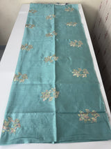 Tussar finish soft silk saree with thread embroidery MTS568 LightBlue