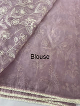 Semi Soft Organza saree with thread work MOS588