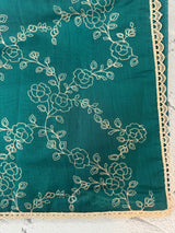 Blended tussar silk saree with embroidery- MSH158 Teal