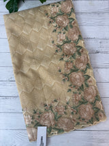Phulkari NetKota embroidery saree - MPKS905 Beige
