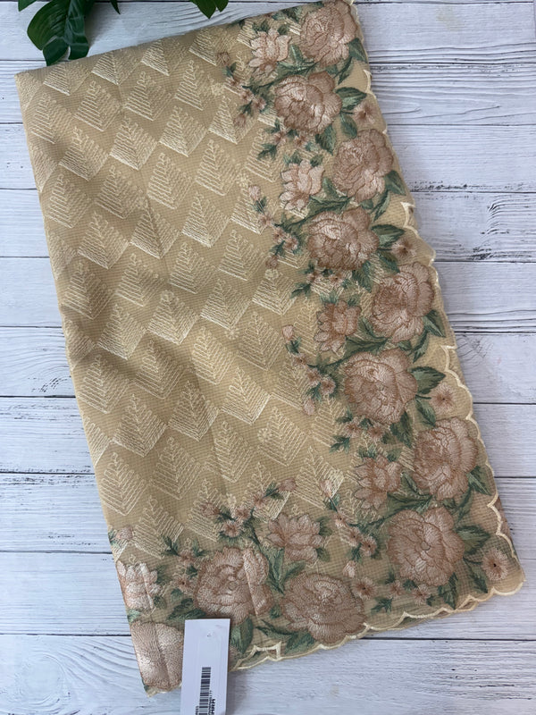 Phulkari NetKota embroidery saree - MPKS905 Beige