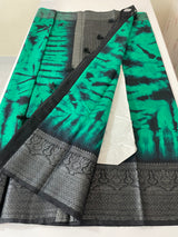 Tie & Dye semi silk sarees  MSS9876