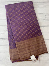 Semi banarasi Khaddi Georgette saree - MS1476 Dark Lavender