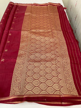 Soft Gachi silk saree with zari weaving MGH76 Maroon