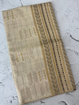Semi chanderi tussar saree with brocade pallu and blouse MKT891 (2) DarkBlue