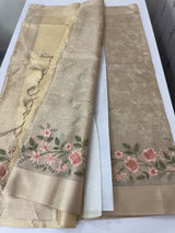 Tissue silk saree with embroidery MSH235