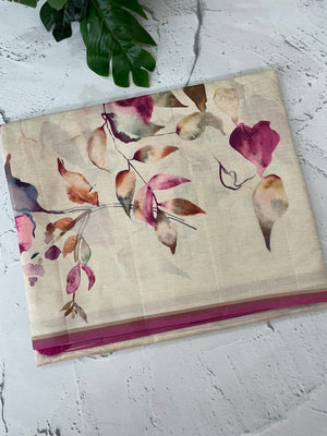 Digital printed soft semi tussar silk saree MTS7734(2)