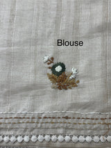Kanta Handstitched Blended tussar silk saree MS90543