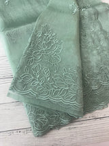 Tissue Organza saree MS14051- Pastel BlueGreen