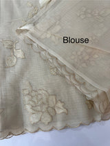 Silky kota embroidery saree  MSK890 Beige