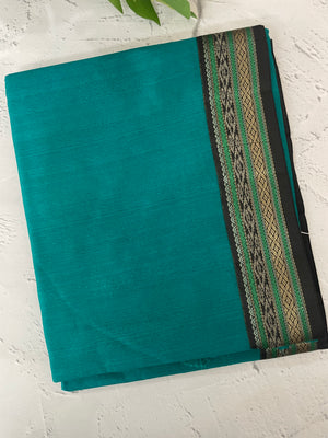 Jute tussar silk saree with contrast borders MJL655