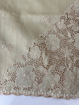 Cutwork Semi tussar saree MTSS674 Beige