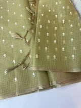 Tissue Silk embriodery saree MS49888- DuskyGreen