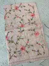 Silky kota saree with embriodery MS16426 PastelPink