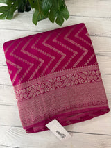 Semi Banarasi Georgette saree MKGS721 RaniPink